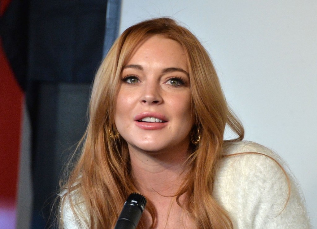 Lindsay Lohan Press Conference At Social Film Loft - 2014 Park City