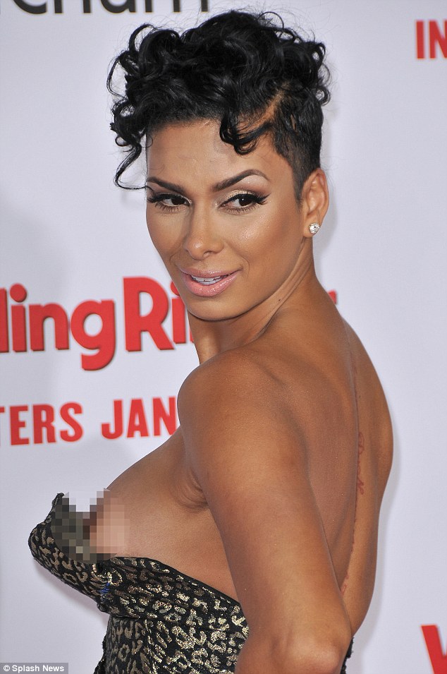 Basketball Wives LA star makes a boob slip on red carpet while